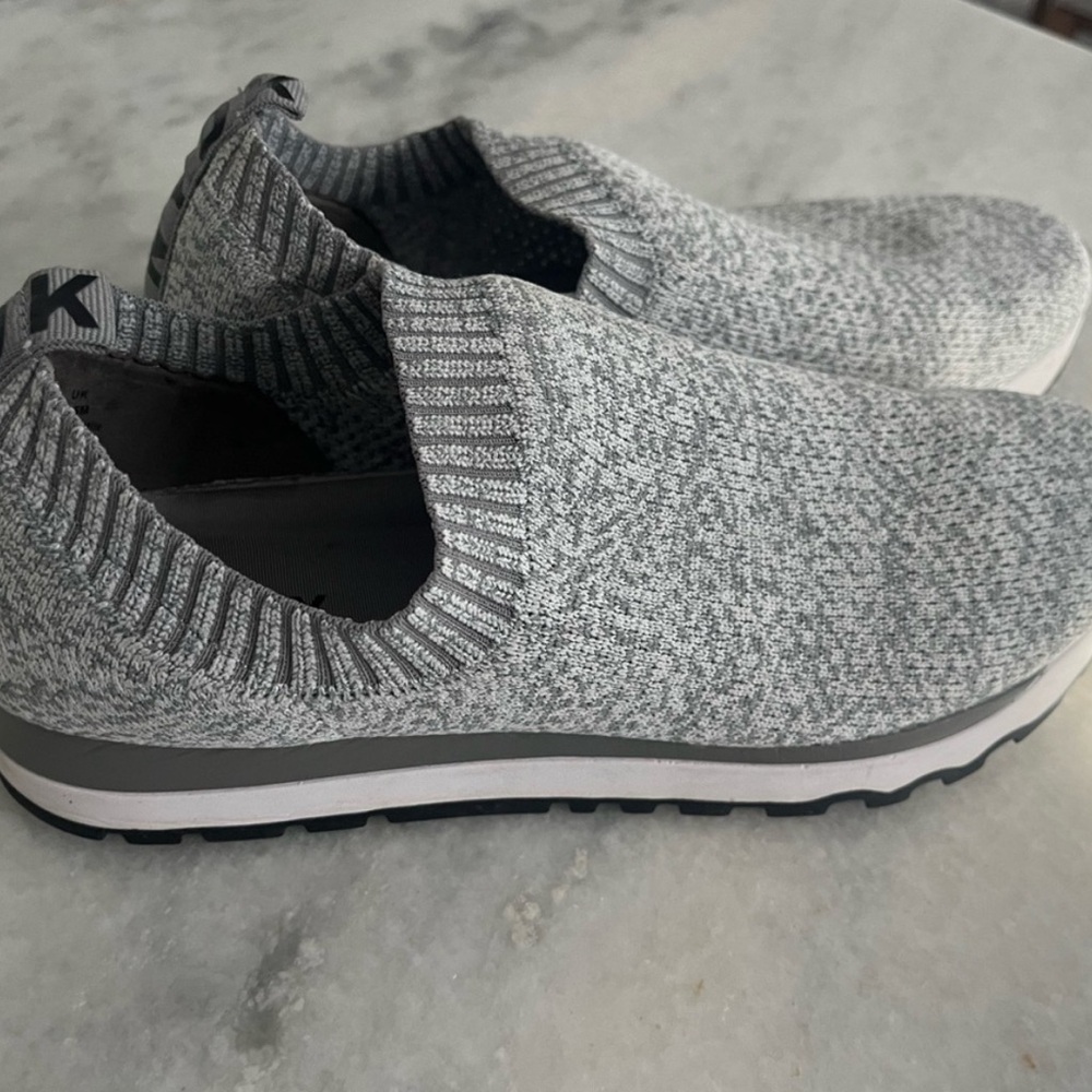 DKNY Gray Knit Slip-On Shoes